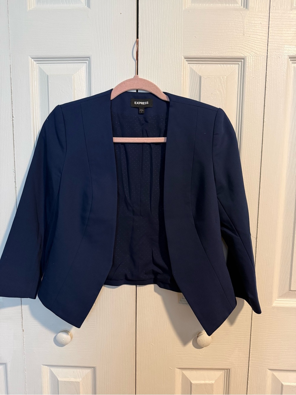 SET, Express Women's Dark Navy Open-Front Blazer with skirt